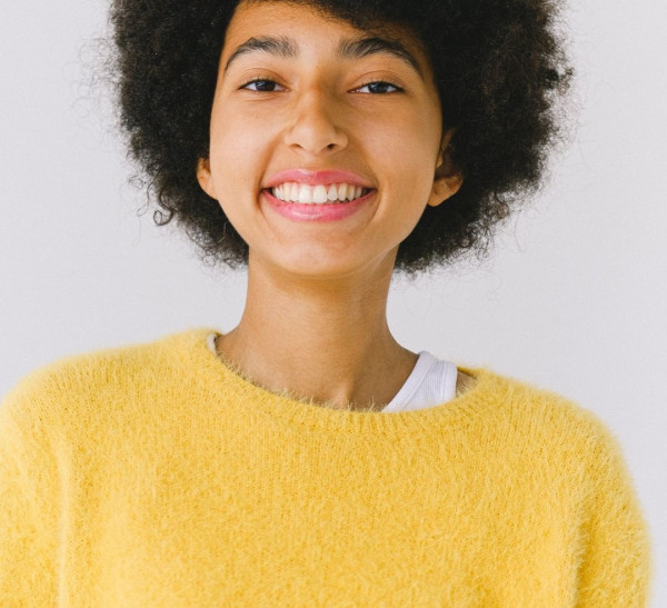 A smiling young woman